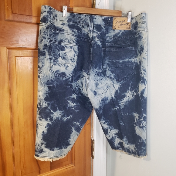 Lavish Society Shorts Lavish Society Big Mens Acid Washed Jean